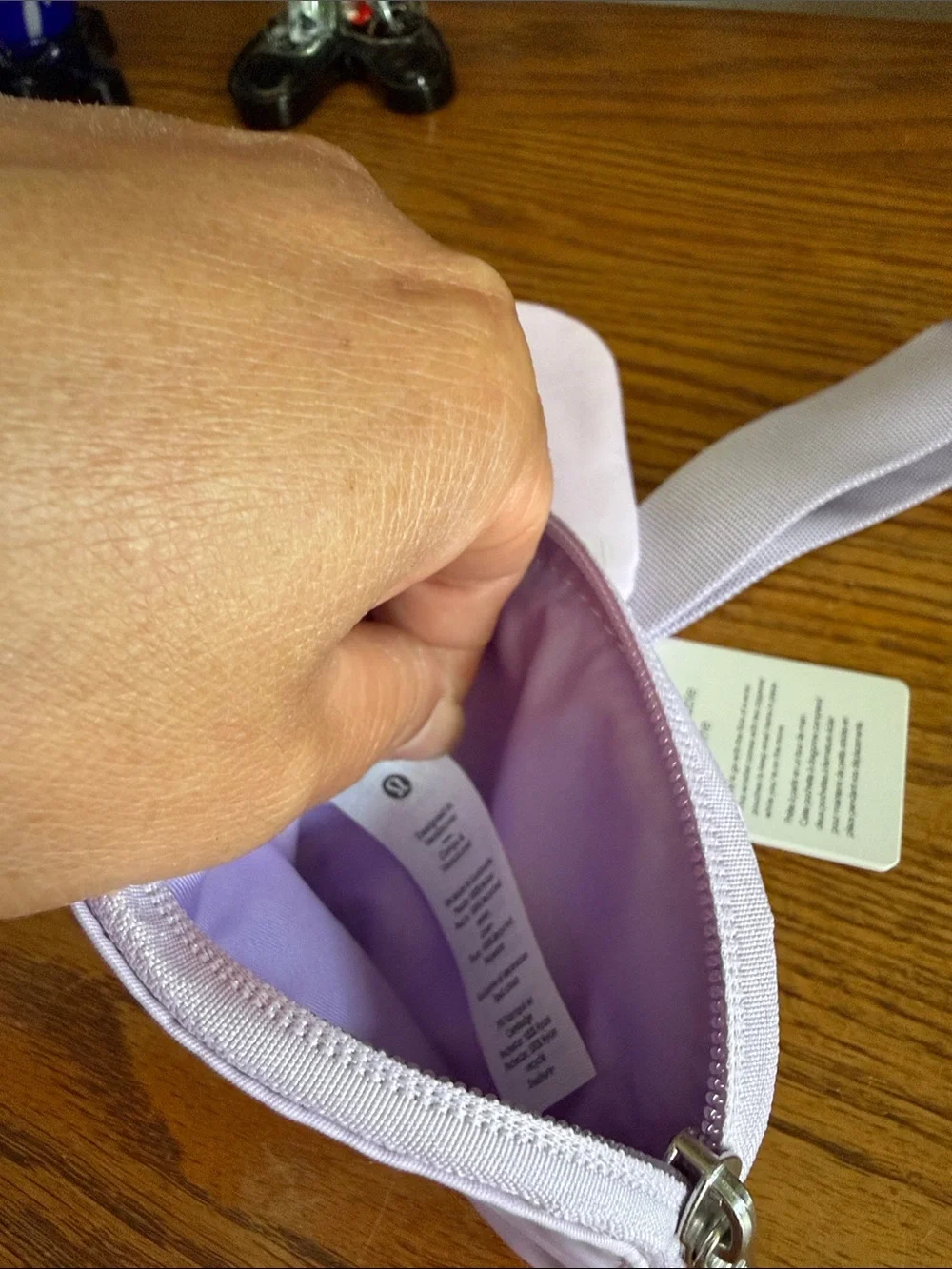 lululemon white Dual Pouch Wristlet Tag
